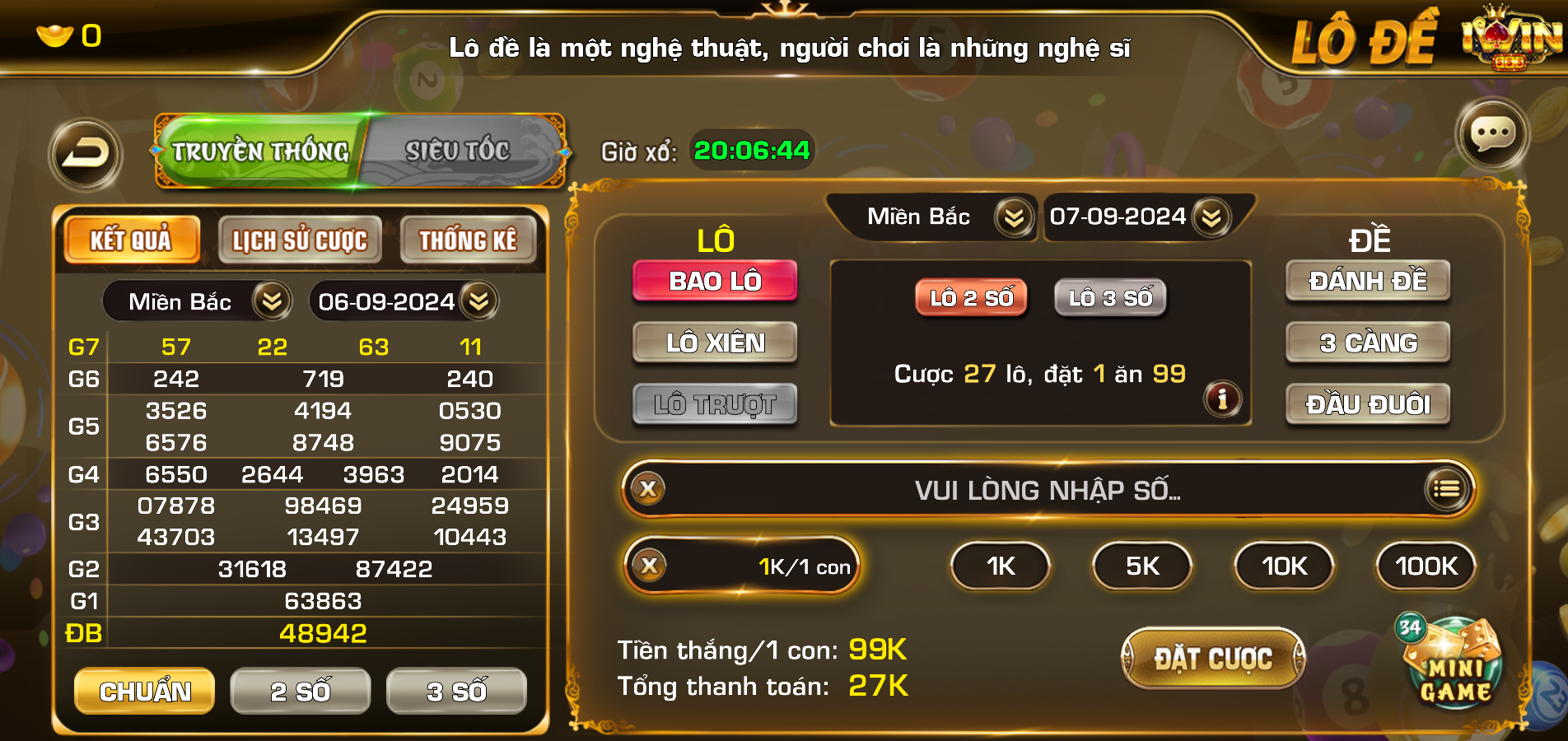 Truy cập game lô đề iWin Club và chơi